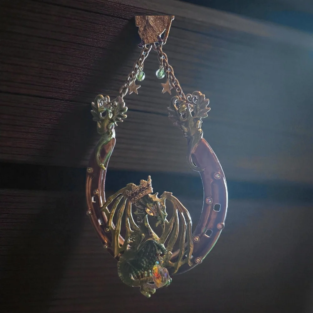 Kirks Folly Enchanted Dragon Wall Decor‎ - Green and Gold